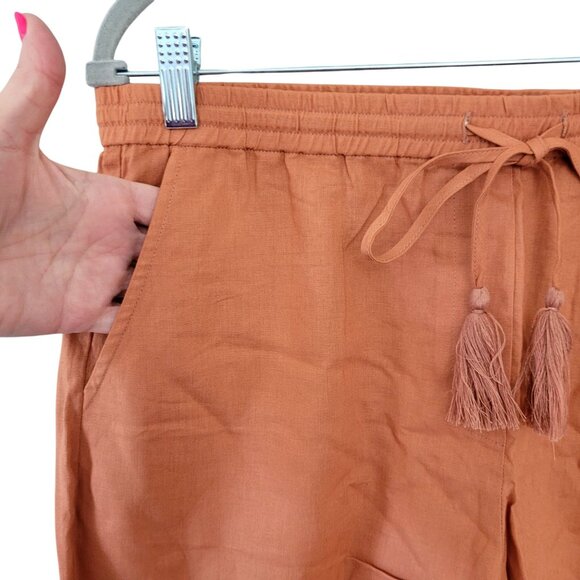 Andie The Graciosa Linen Blend Shorts Sunset Womens Size L Chic Summer NWT - Picture 5 of 6